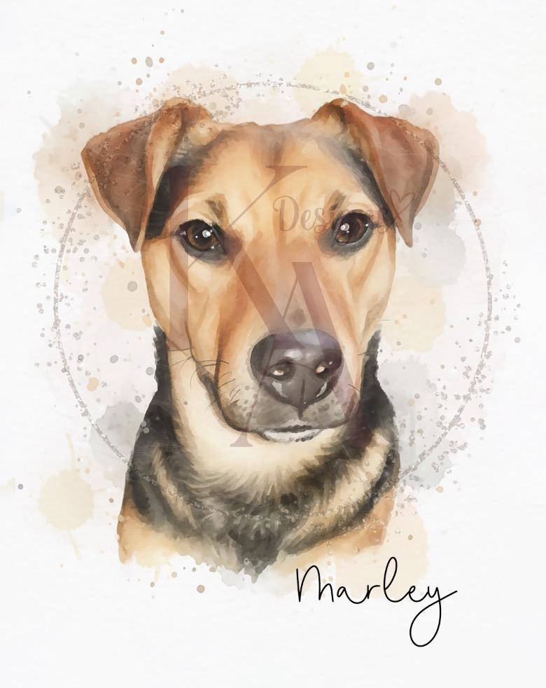 Watercolour Paint Pet Print