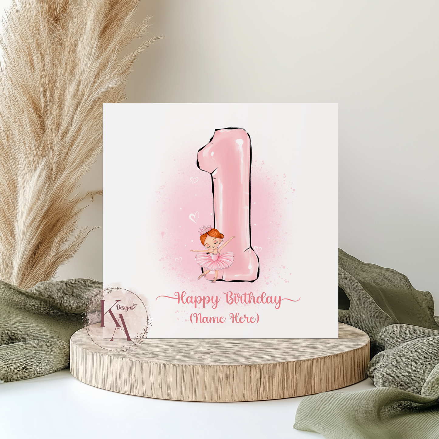 Little Ballerina 6x6" Card