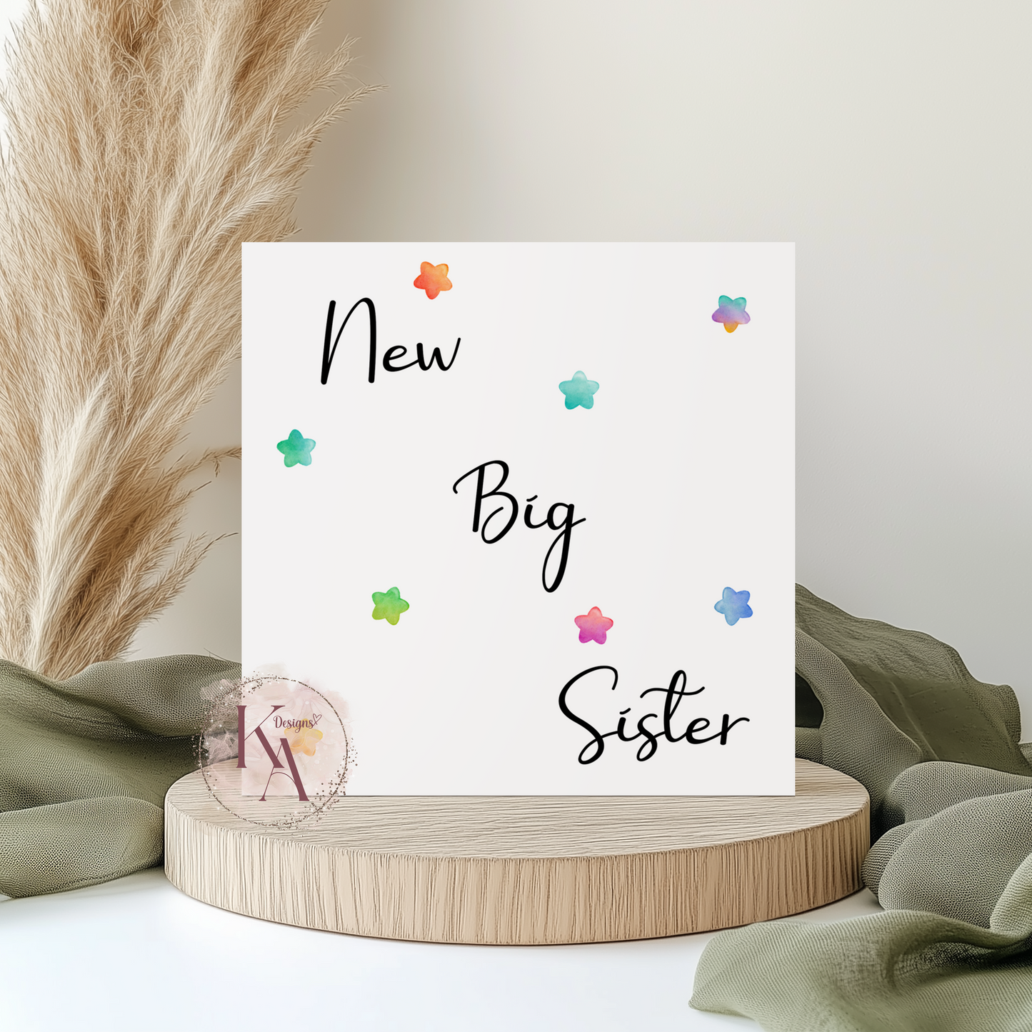 New Big Sister - 6x6" Card