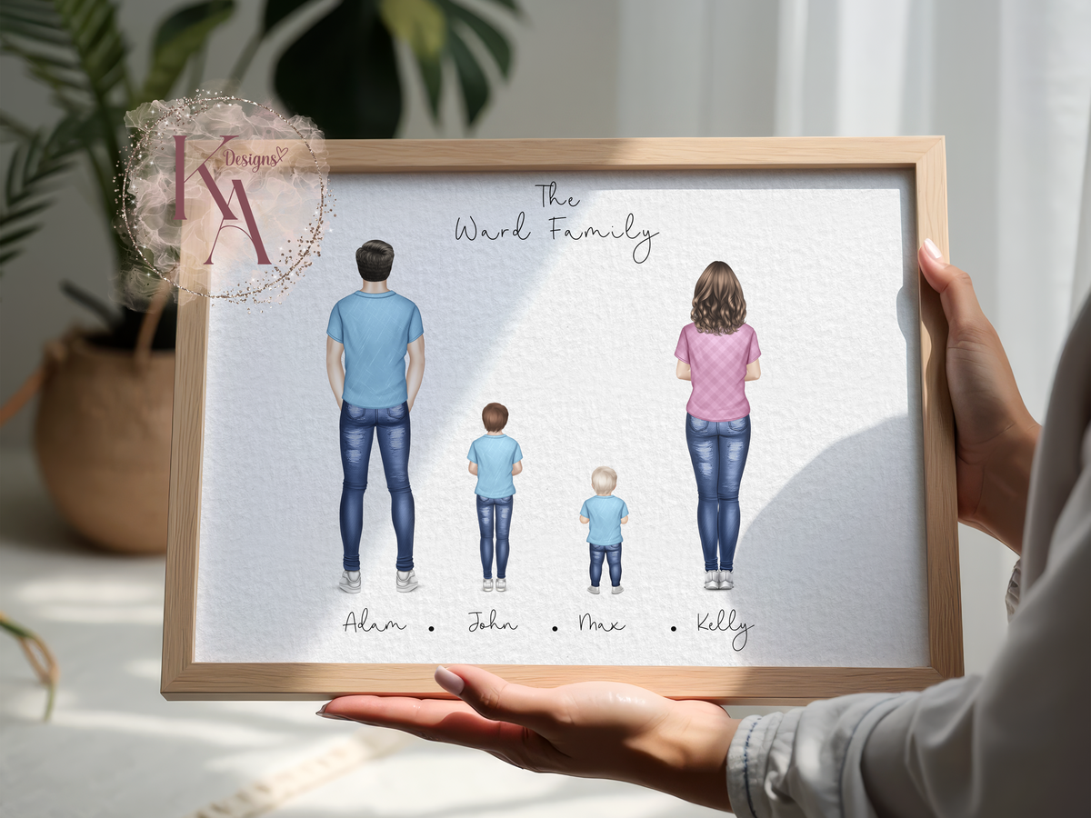 Custom Standing Family Print