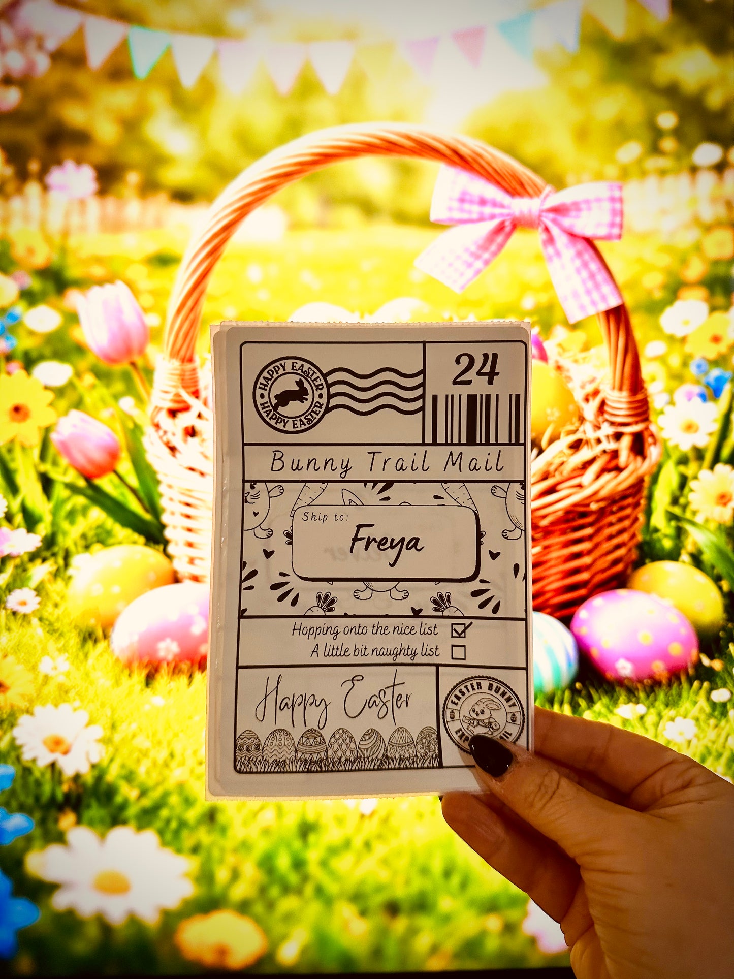 Custom Easter Bunny Shipping Stickers