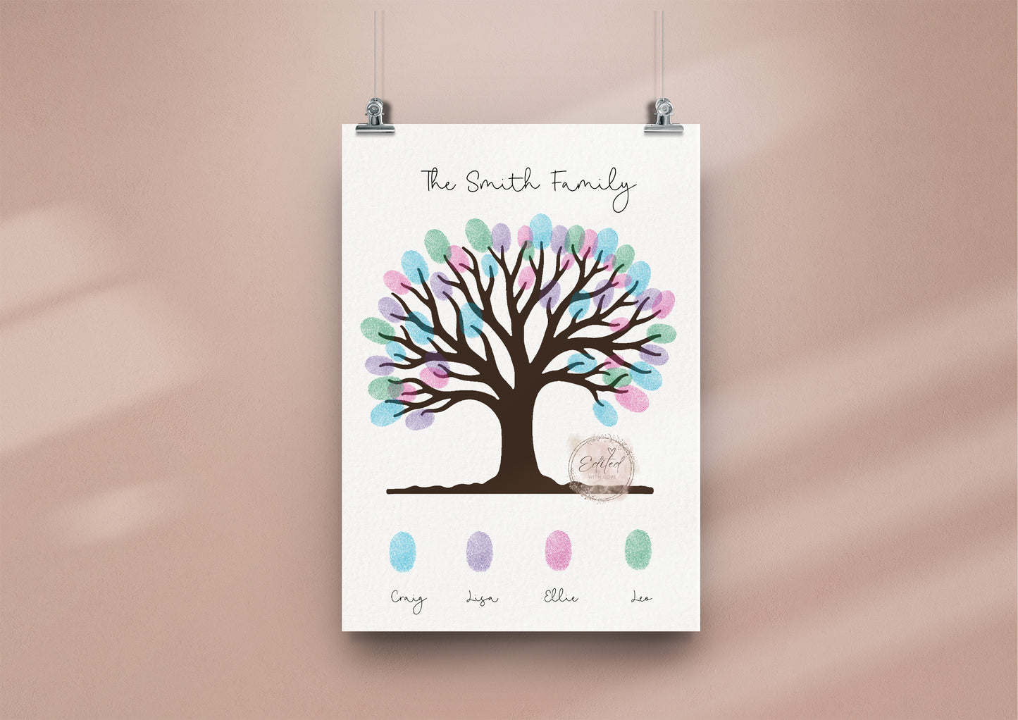 Personalised Family Fingerprint Print