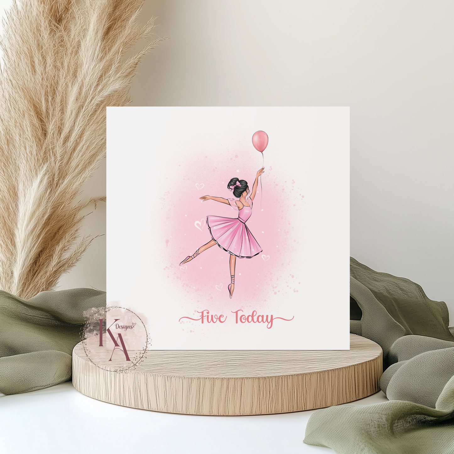 Birthday Ballerina 6x6" Card