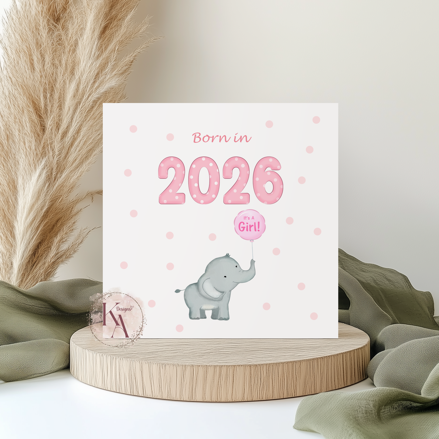 Born in 2026 -  6x6" Card