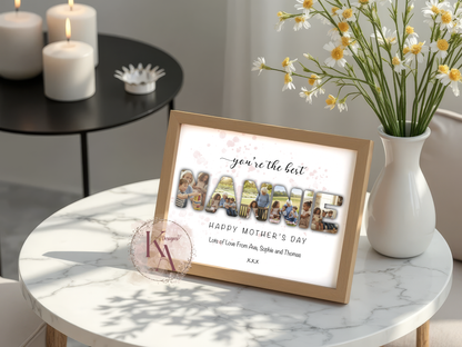 Mum/Grandma/Godmother Photo Word Art Print
