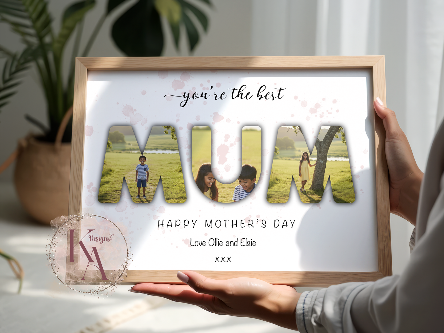 Mum/Grandma/Godmother Photo Word Art Print