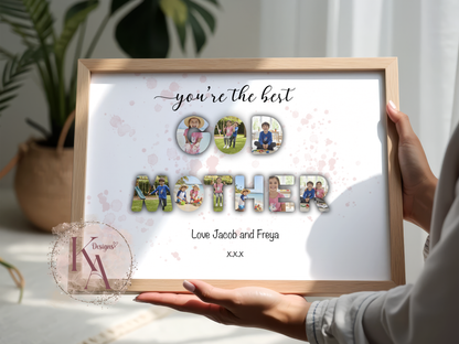 Mum/Grandma/Godmother Photo Word Art Print