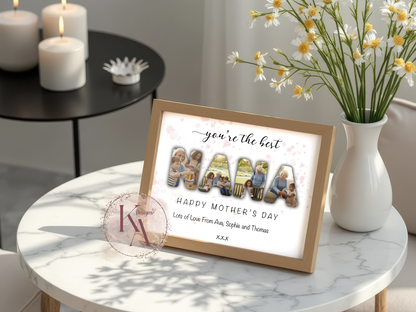 Mum/Grandma/Godmother Photo Word Art Print