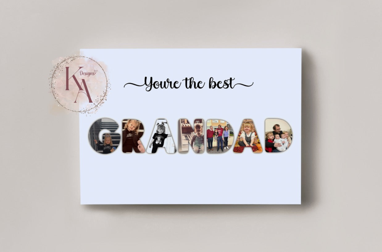 Dad/Grandad Photo Word Art Prints