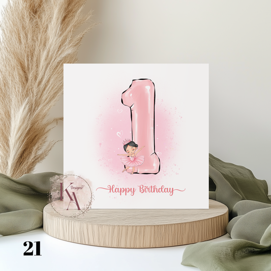 Little Ballerina 6x6" Card