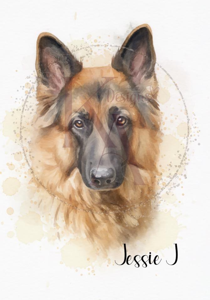 Watercolour Paint Pet Print
