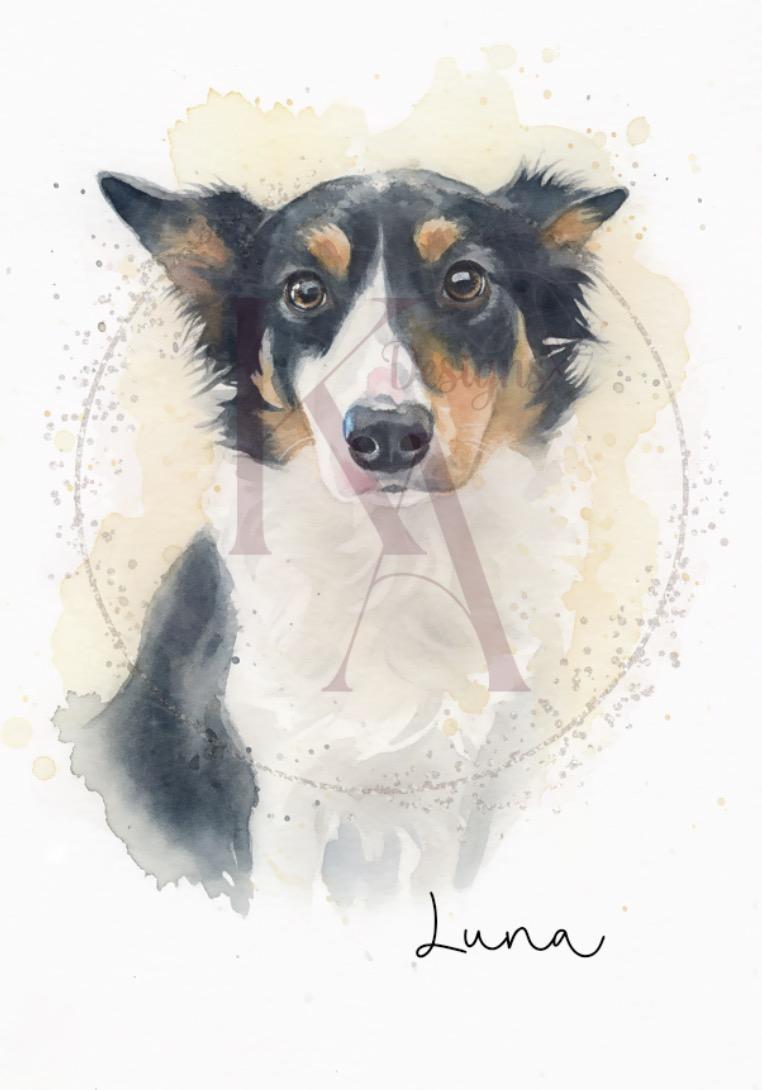 Watercolour Paint Pet Print