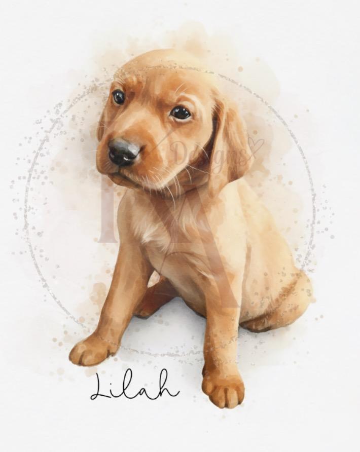Watercolour Paint Pet Print