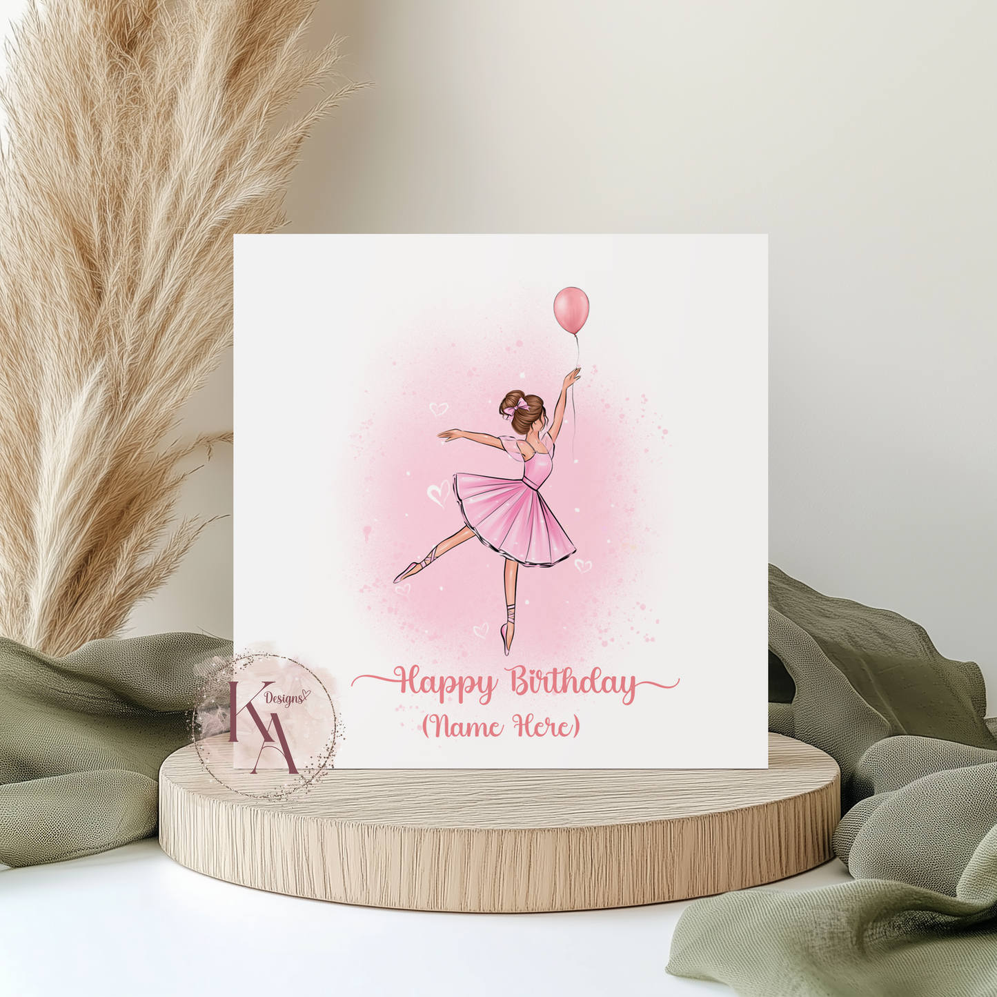 Birthday Ballerina 6x6" Card