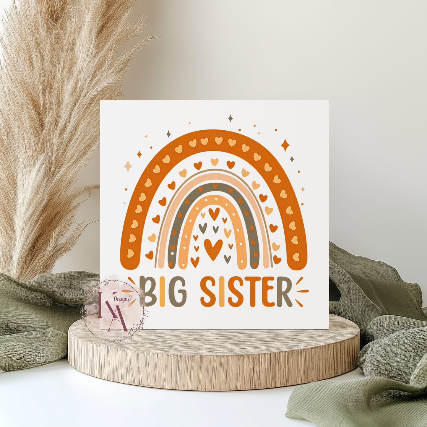 New Big Sister - 6x6" Card