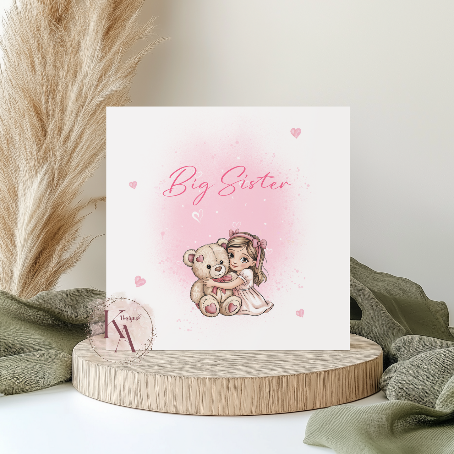 New Big Sister - 6x6" Card