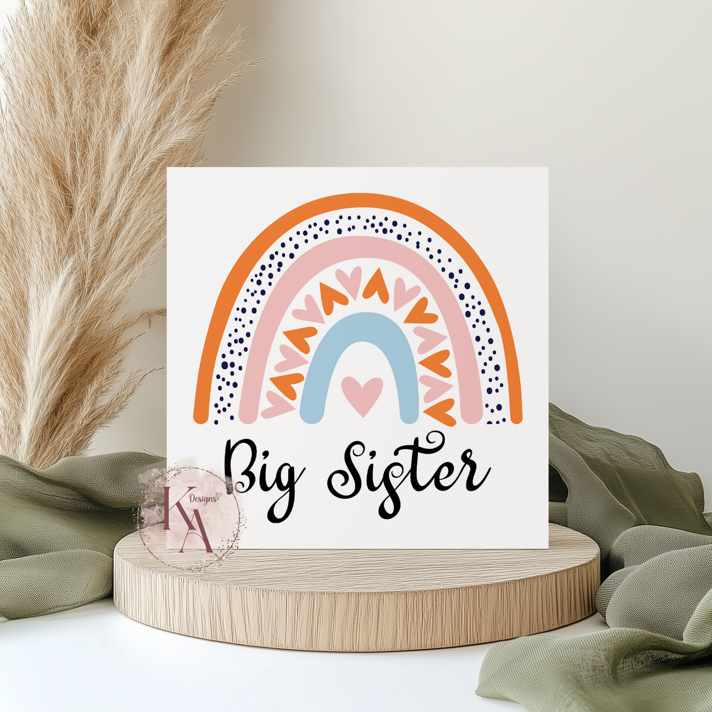 New Big Sister - 6x6" Card