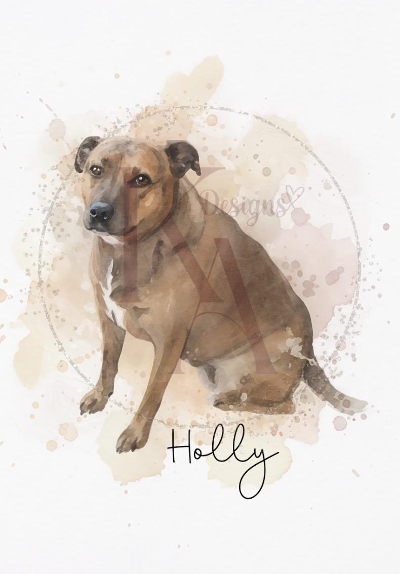 Watercolour Paint Pet Print