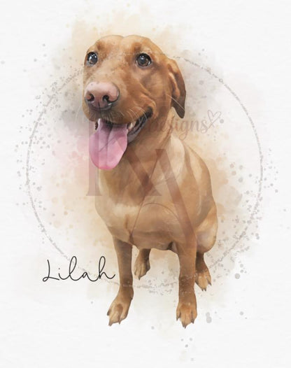 Watercolour Paint Pet Print