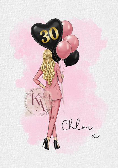 Personalised Milestone Birthday Print