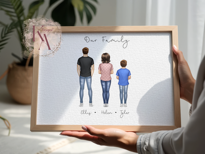 Custom Standing Family Print