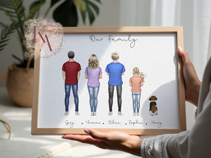 Custom Standing Family Print