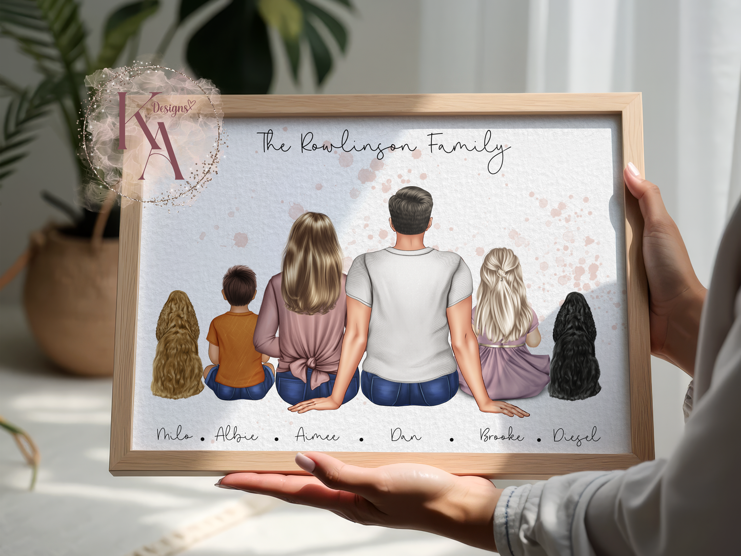 Custom Sitting Family Print