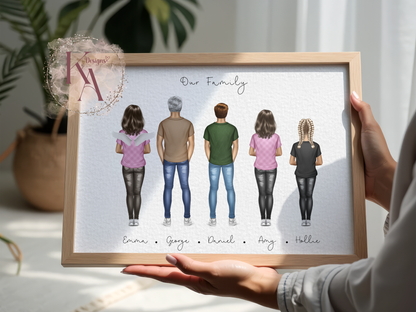 Custom Standing Family Print