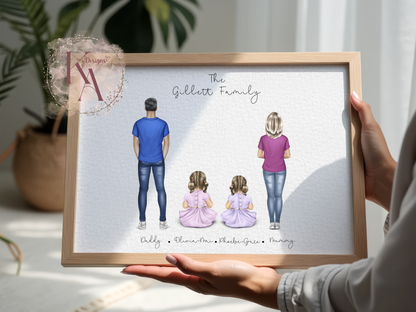 Custom Standing Family Print