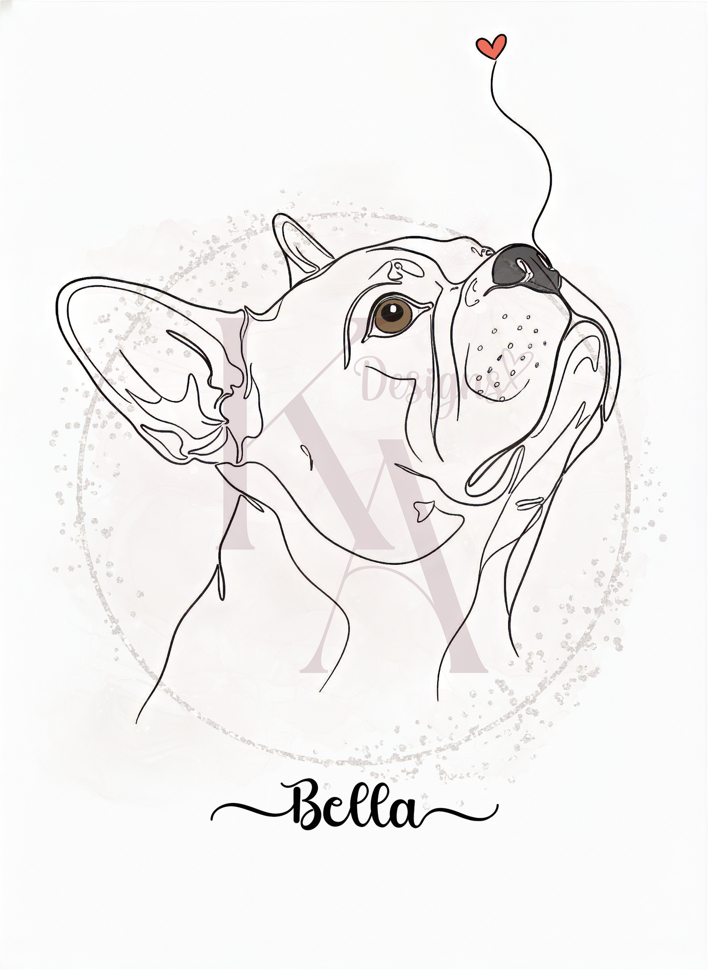 Custom Digital Line Art Pet Prints