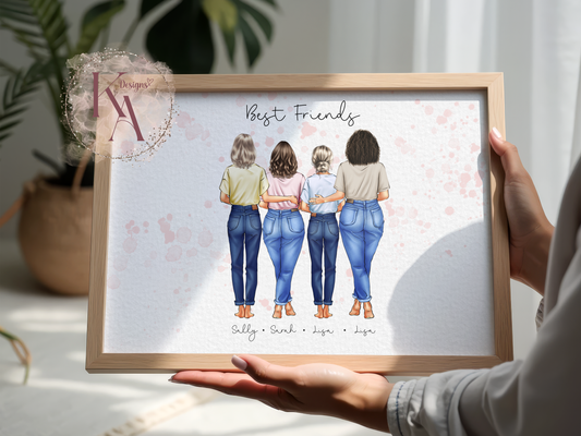 Friends Standing Print