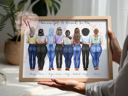 Friends Standing Print