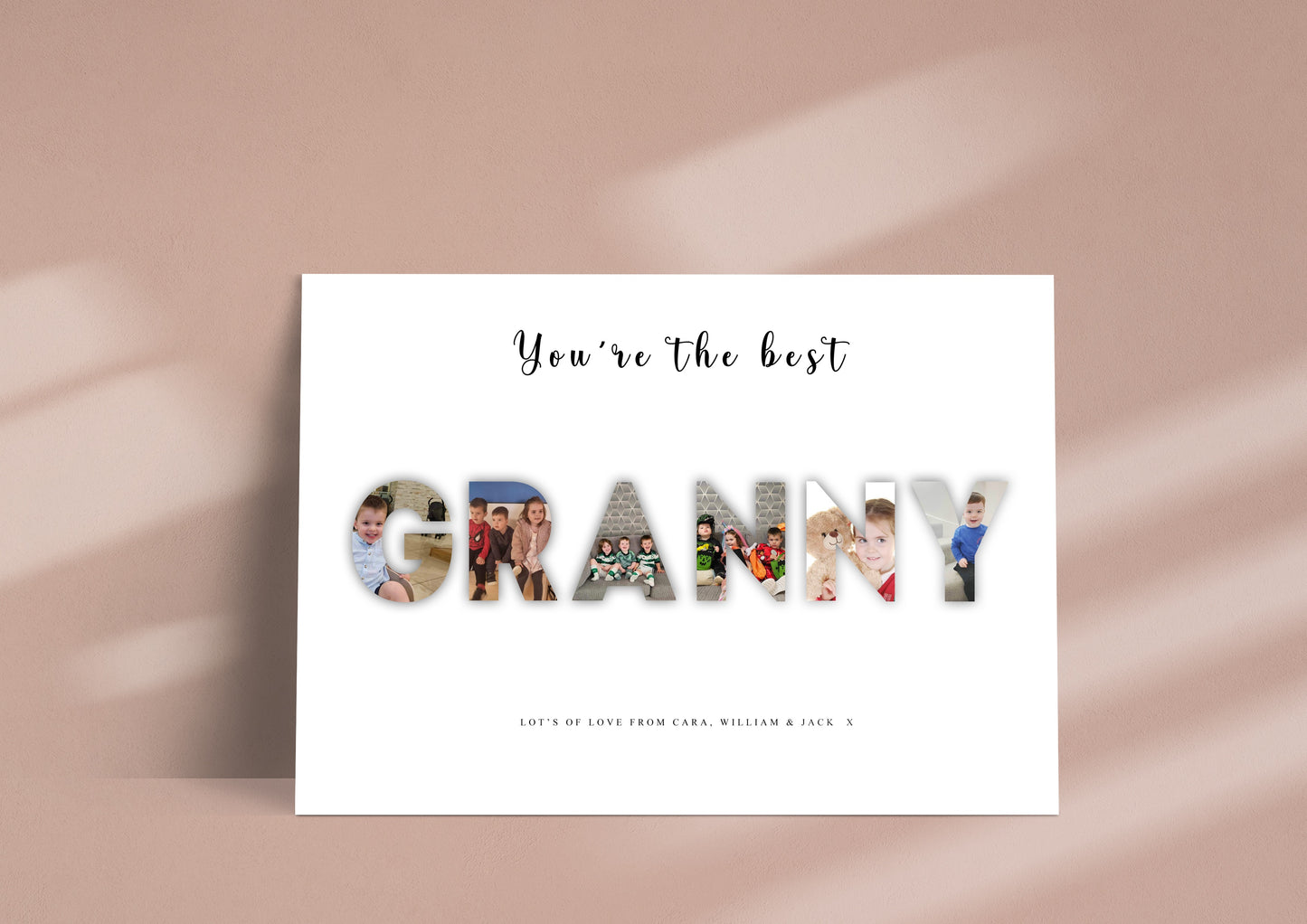 Mum/Grandma/Godmother Photo Word Art