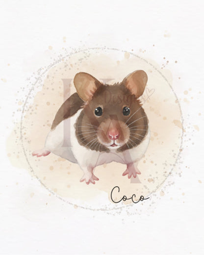 Watercolour Paint Pet Print