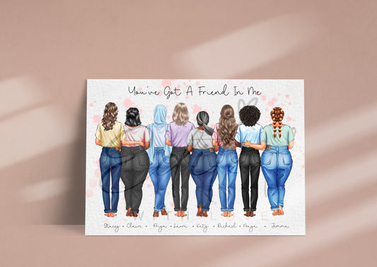 Friends Standing Print - OPTION 2