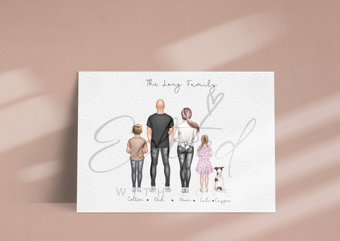 Personalised Standing Family Print