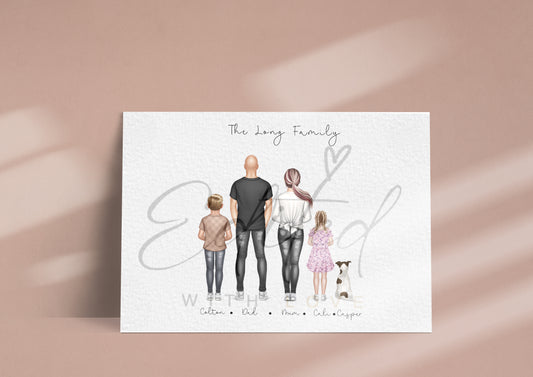 Personalised Standing Family Print