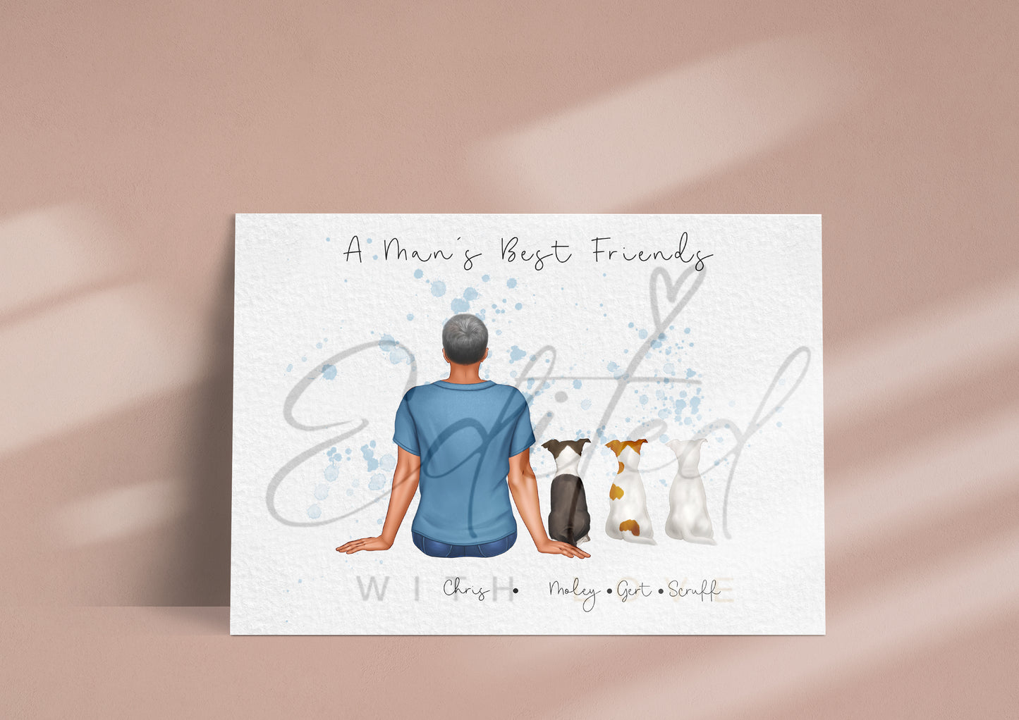 Personalised Sitting Family Print