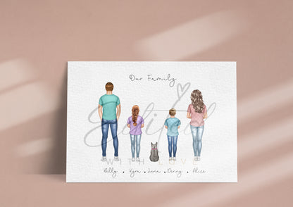 Personalised Standing Family Print
