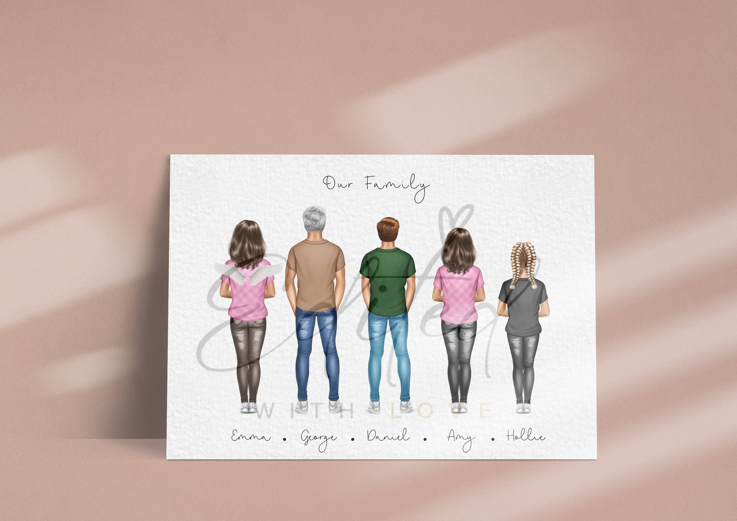 Personalised Standing Family Print