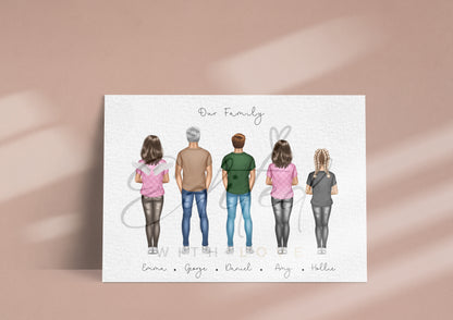 Personalised Standing Family Print