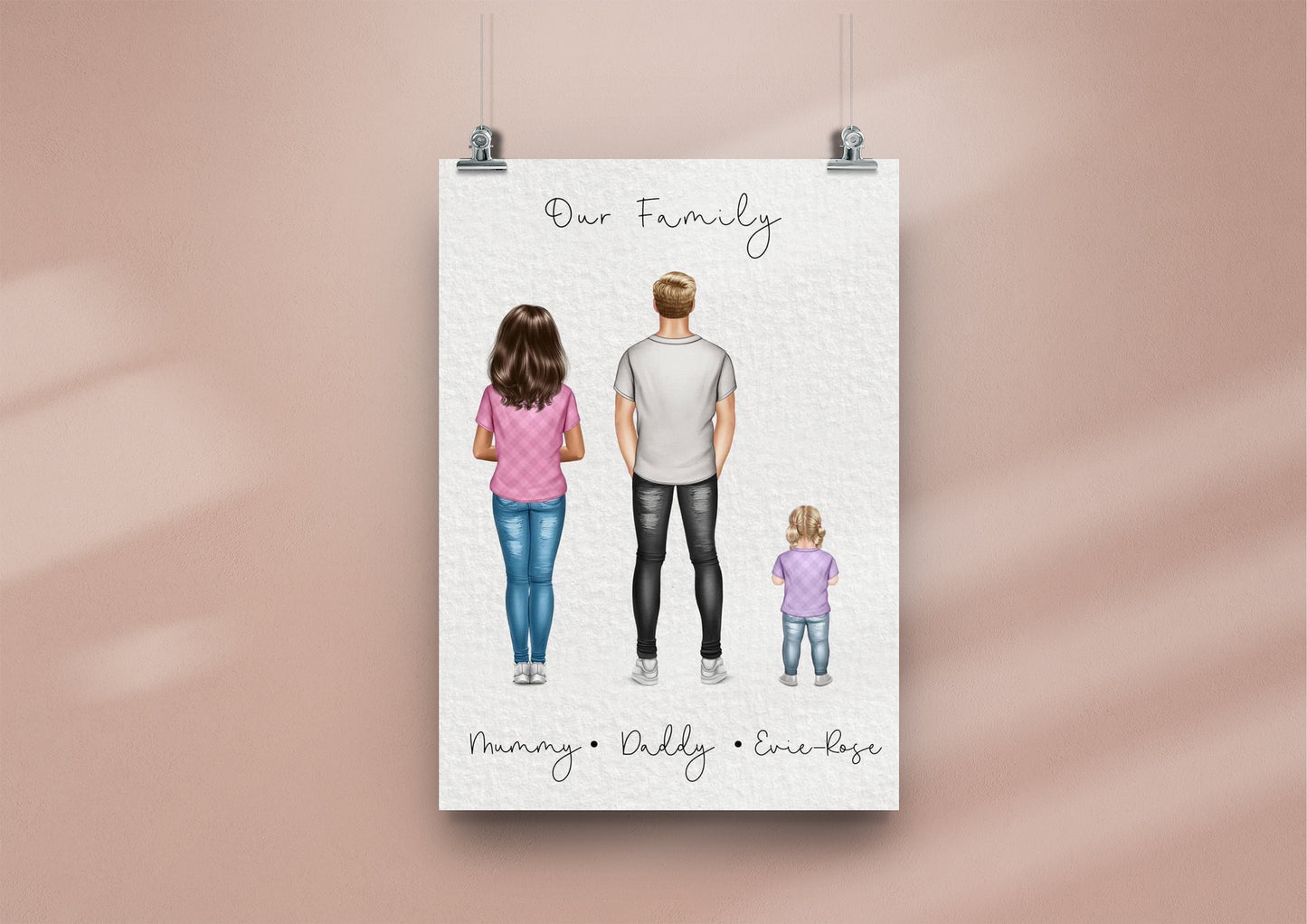 Personalised Standing Family Print