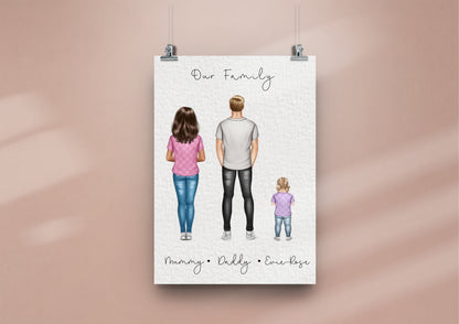 Personalised Standing Family Print