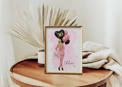 Personalised Milestone Birthday Print