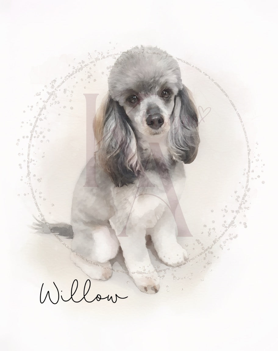 Watercolour Paint Pet Print