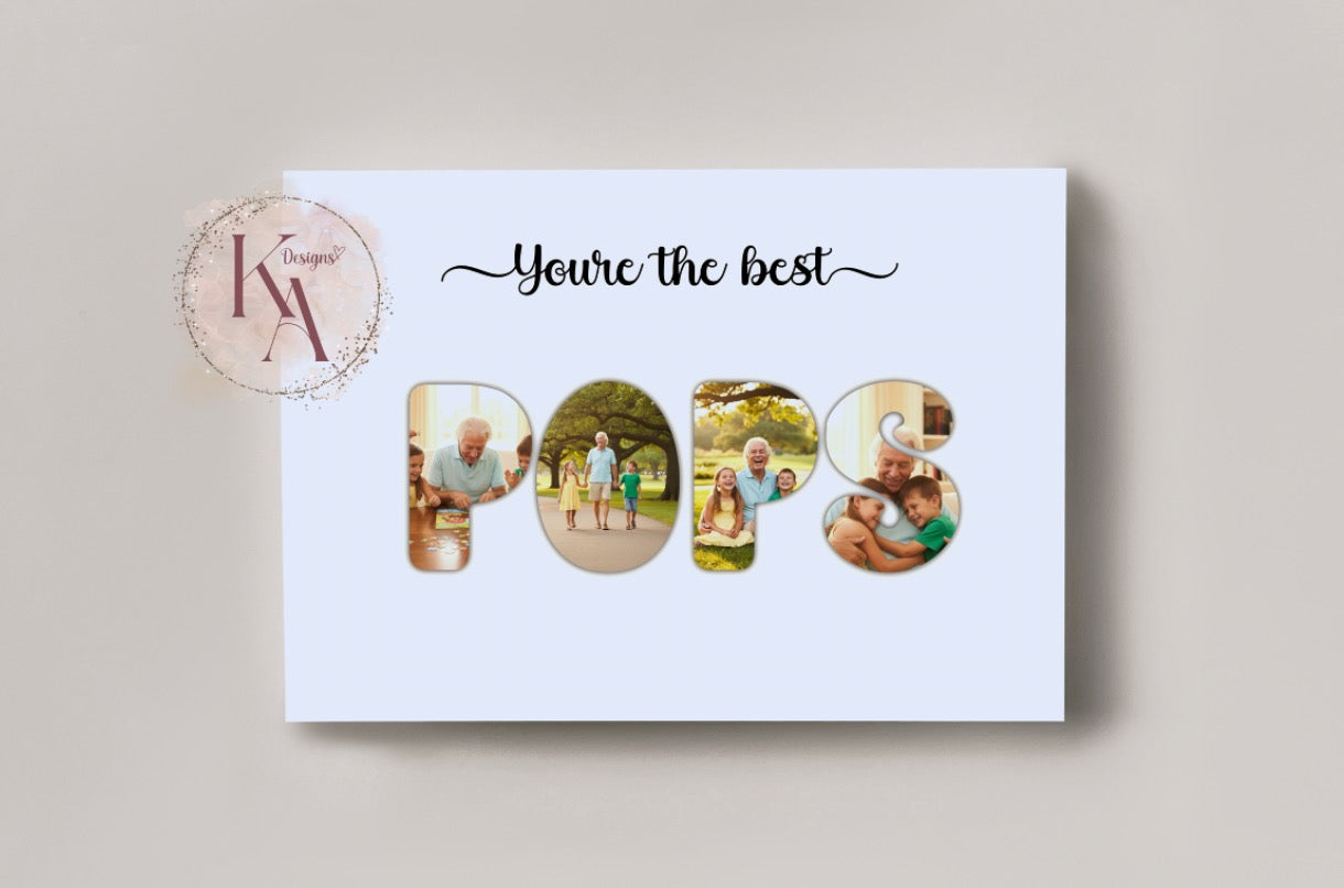 Dad/Grandad Photo Word Art Prints