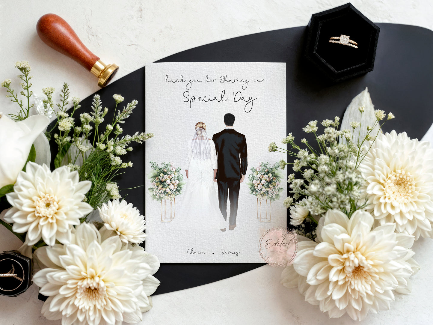 Personalised Wedding Illustration Print