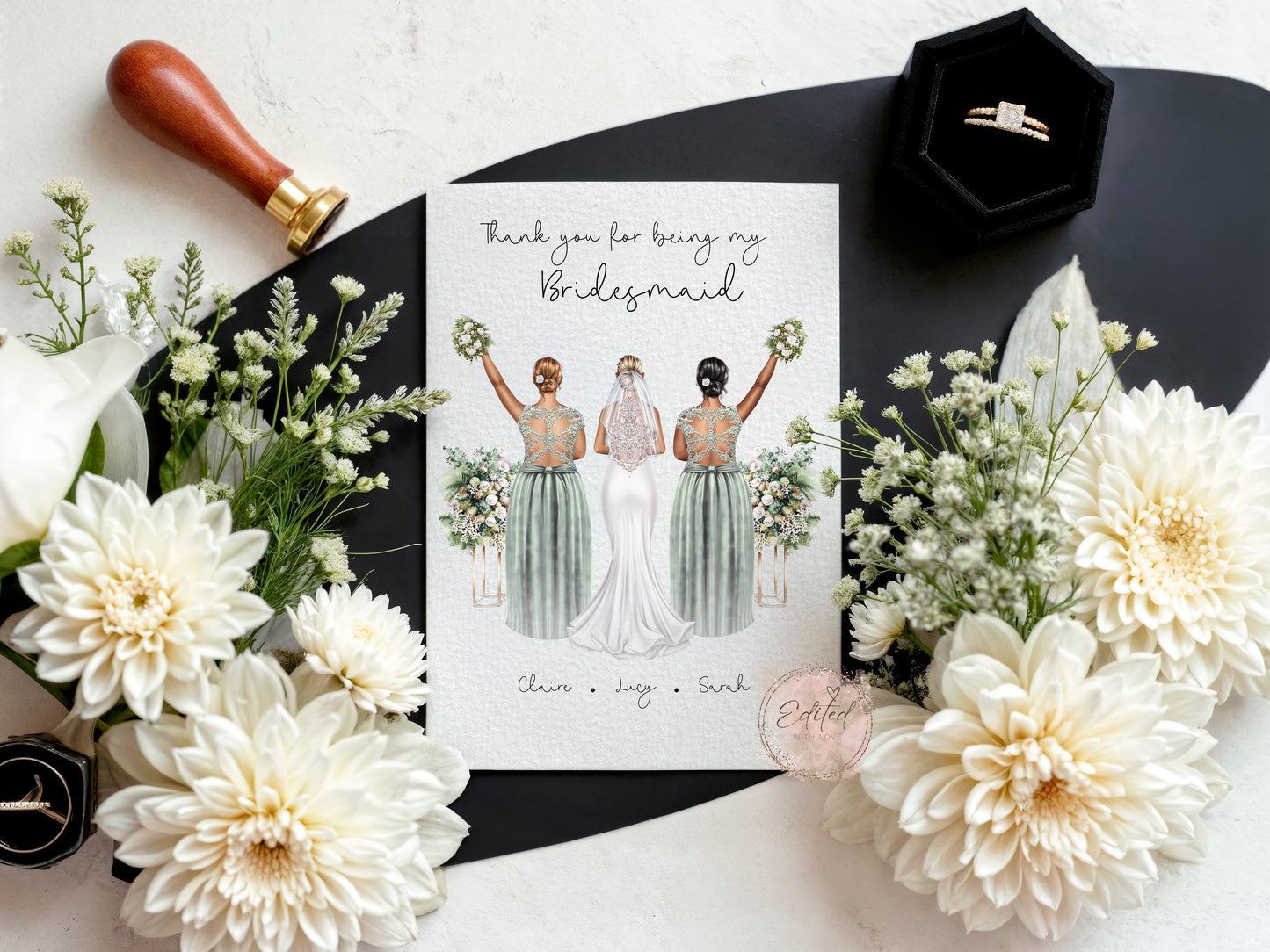 Personalised Wedding Illustration Print