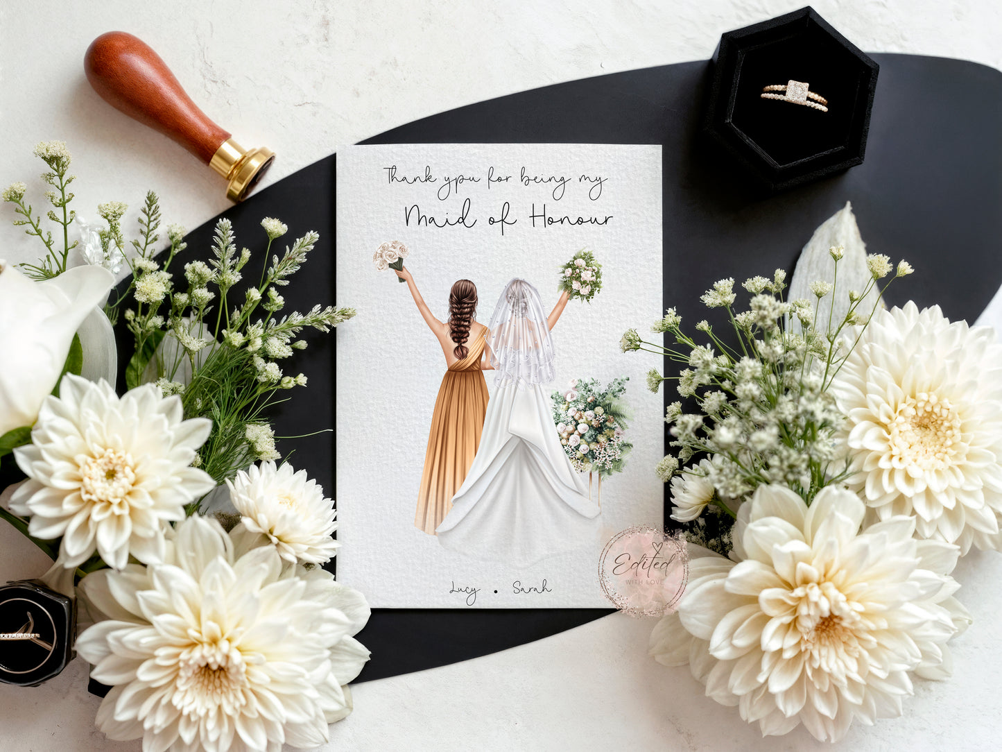 Personalised Wedding Illustration Print