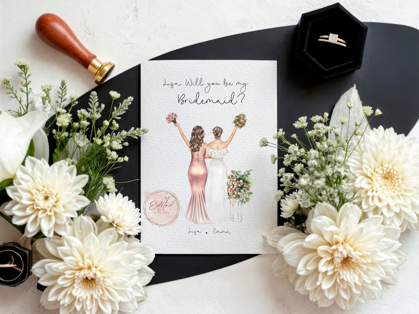 Personalised Wedding Illustration Print